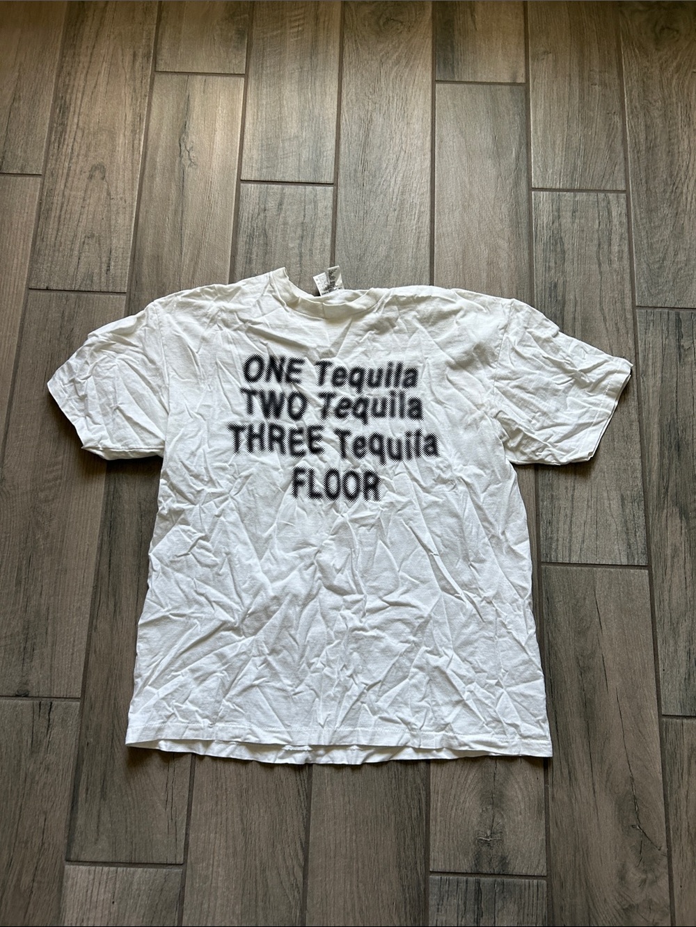 Men's White Graphic Tequila Quote Tee